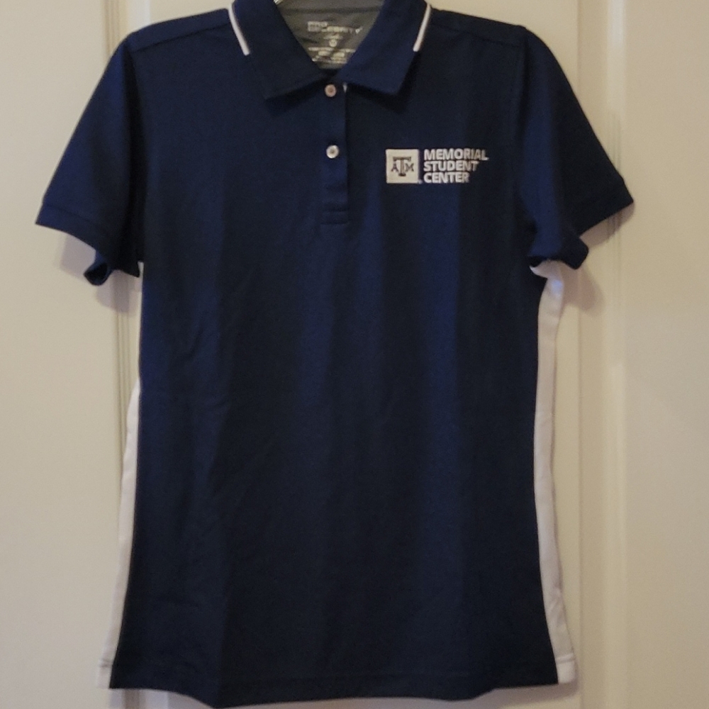 Like New Texas A&M University MSC Navy White Polo
